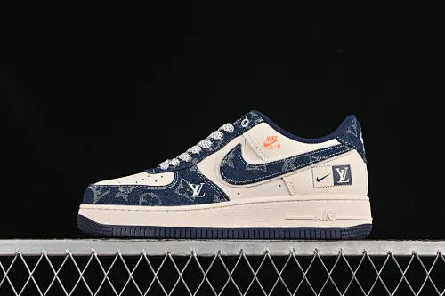 All categories Nk Air Force 1 Air Force series Nk Air Force 1 Low Air Force low-top Nike Air Force 1'07 Low LV joint forefoot blue denim Air Force 1 low-top casual sneakers YX5066-355